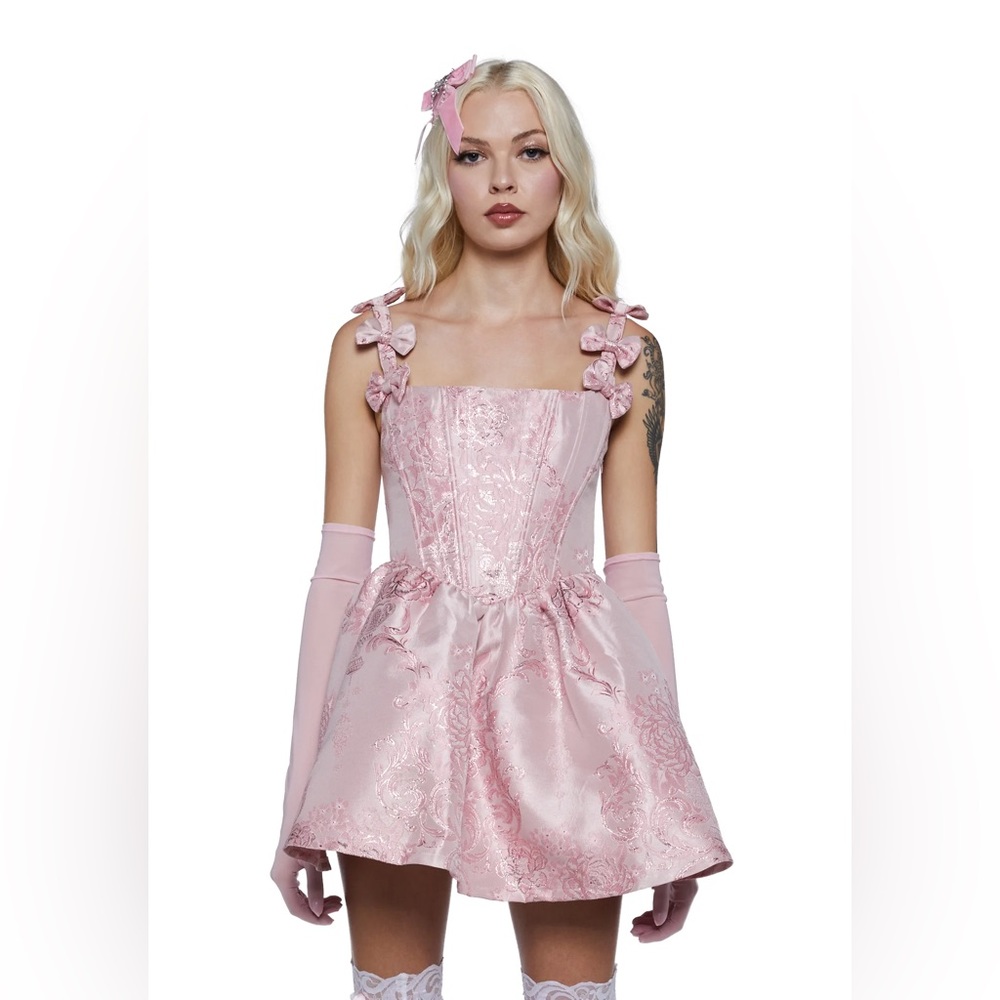 NWT Sugar Thrillz Grand Illusions Brocade Dress
